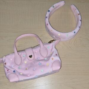 Stoney Clover Lane Pink Starry Bag and Headband Set
